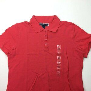 Macy's Karen Scott Polo Women's Salmon Crushed Coral Short Sleeve T-Shirt Small
